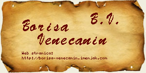 Boriša Venečanin vizit kartica